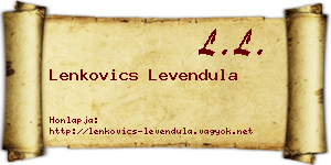 Lenkovics Levendula névjegykártya